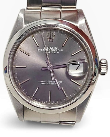 Rolex Oyster Perpetual Date 34MM Grey Dial Oyster Bracelet (1500)