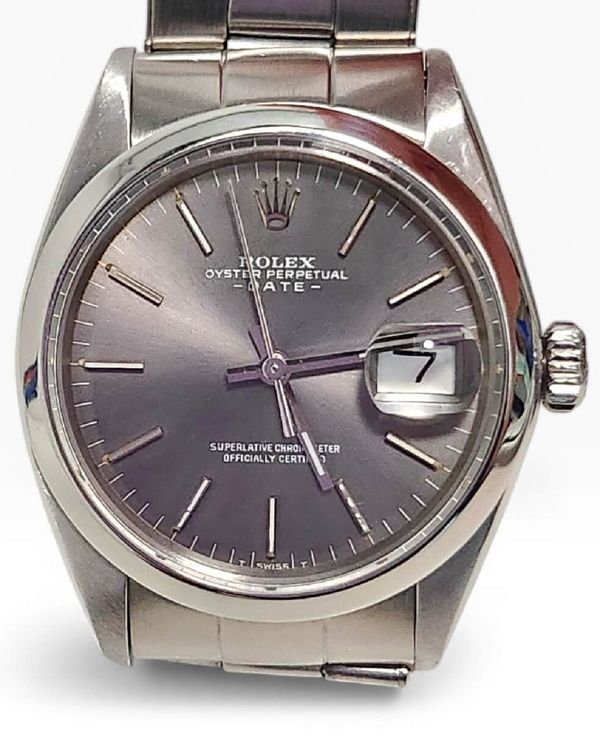 Rolex Oyster Perpetual Date 34MM Grey Dial Oyster Bracelet (1500)