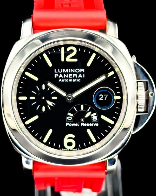Panerai Luminor Power Reserve 44MM Black Dial Rubber Strap (PAM00090)