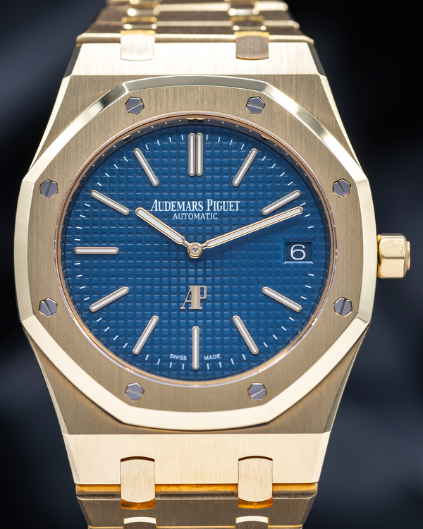 Audemars Piguet Royal Oak Jumbo Extra Thin 39MM Blue Dial Yellow Gold Bracelet (15202BA.OO.1240BA.01)