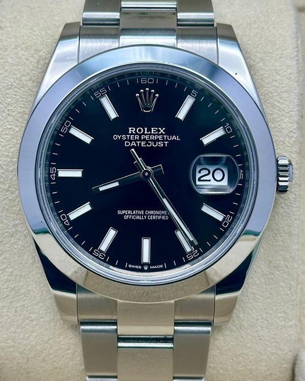 2022 Rolex Datejust 41MM Black Dial Oyster Bracelet (126300)