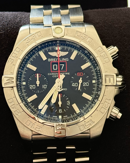 2012 Breitling Blackbird L.E. 44MM Blue Dial Steel Bracelet (A4436010/BB71/379A)