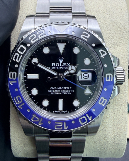 2017 Rolex GMT-Master II "Batman" 40MM Black Dial Oyster Bracelet (116710BLNR)