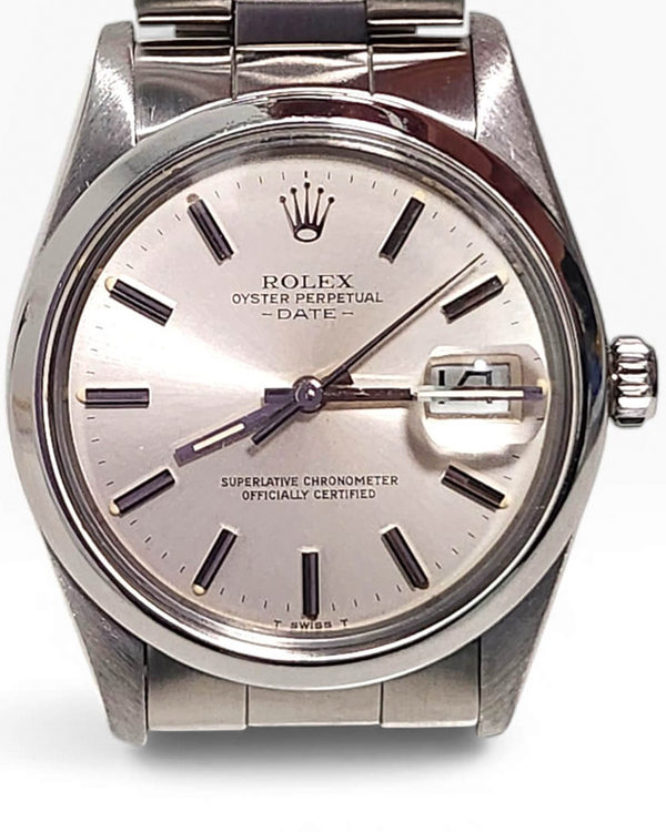 1983 Rolex Oyster Perpetual Date 34MM Silver Dial Oyster Bracelet (15000)