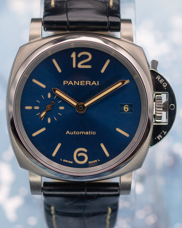 2020 Panerai Luminor Due 38MM Blue Dial Leather Strap (PAM00926)
