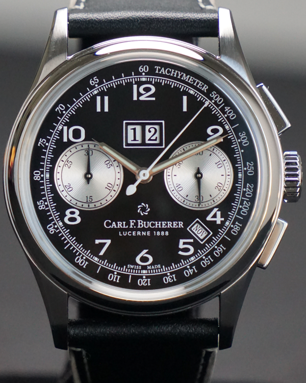 Carl F. Bucherer Heritage BiCompax Annual L.E. 41MM Black Dial Leather Strap (00.10803.08.32.01)