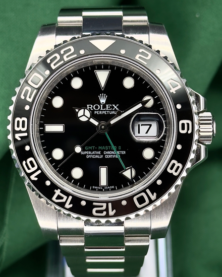 No Reserve - 2018 Rolex GMT-Master II 40MM Black Dial Oyster Bracelet (116710LN)