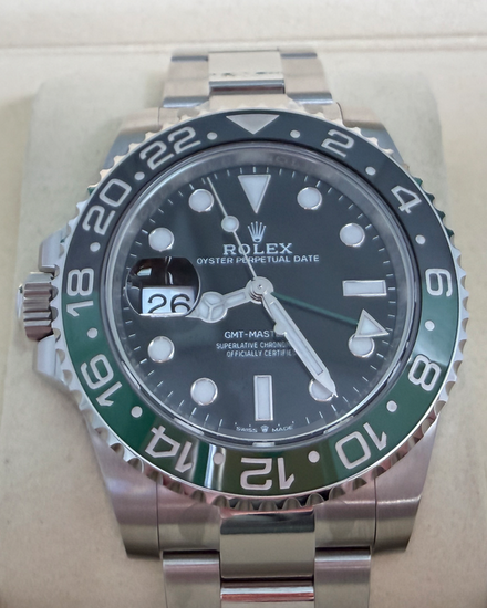 2025 Rolex GMT-Master II "Sprite" 40MM Black Dial Oyster Bracelet (126720VTNR)