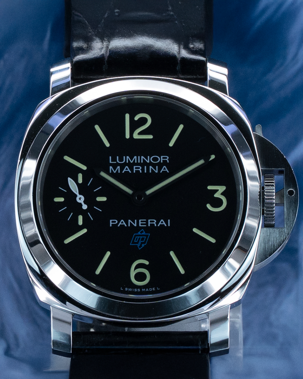 2019 Panerai Luminor Marina Logo 44MM Black Dial Leather Strap (PAM00777)