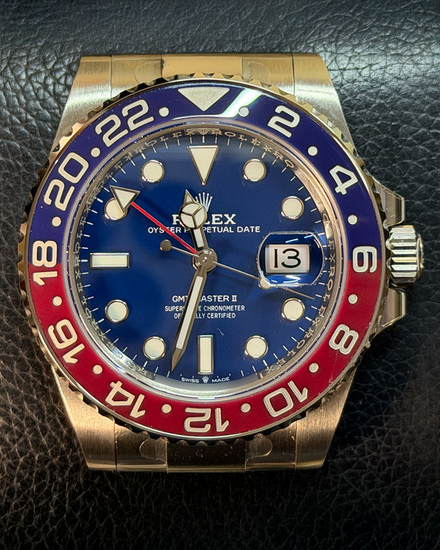 2022 Rolex GMT-Master II "Pepsi" 40MM Blue Dial White Gold Oyster Bracelet (126719BLRO)