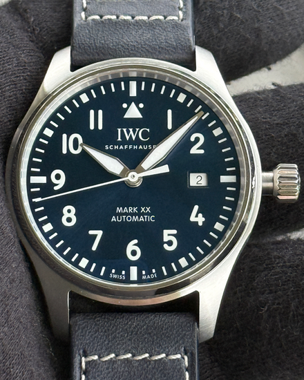 2026 IWC Schaffhausen Pilot Mark XX 40MM Blue Dial Leather Strap (IW328203)