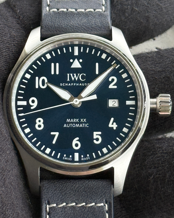 2026 IWC Schaffhausen Pilot Mark XX 40MM Blue Dial Leather Strap (IW328203)