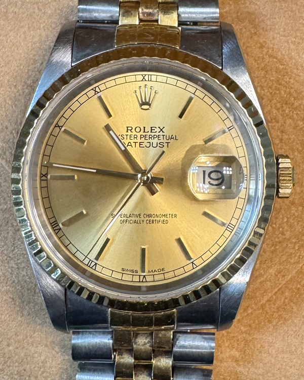 Rolex Datejust 36MM Champagne Dial Two-Tone Jubilee Bracelet (16233)
