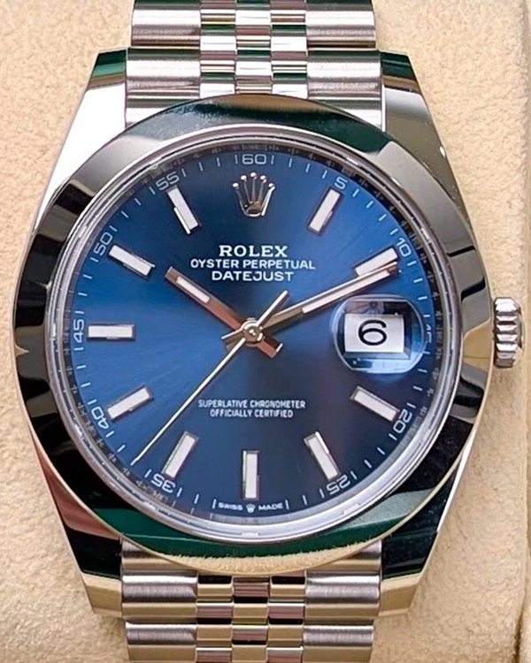 2025 Rolex Datejust 41MM Blue Dial Jubilee Bracelet (126300)
