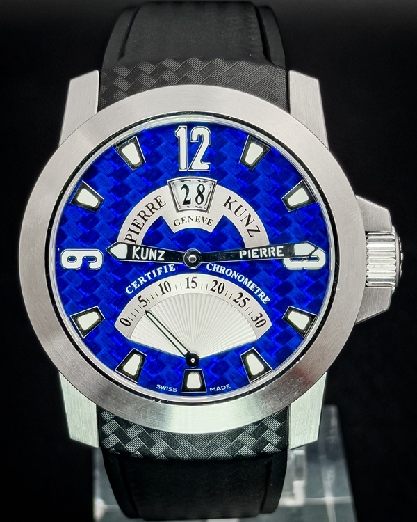 Pierre Kunz Spirit of Challenge 44MM Blue Dial Rubber Strap (G016)