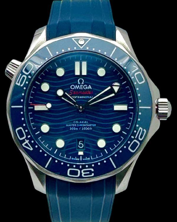 2023 Omega Seamaster Diver 300M 42MM Blue Dial Rubber Strap (210.32.42.20.03.001)