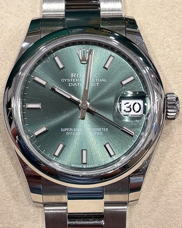 2026 Rolex Datejust 31MM Mint Green Dial Oyster Bracelet (278240)