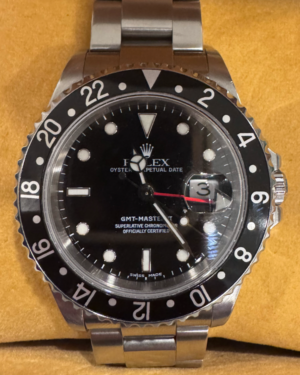 No Reserve - 2000 Rolex GMT-Master II 40MM Black Dial Oyster Bracelet (16710)