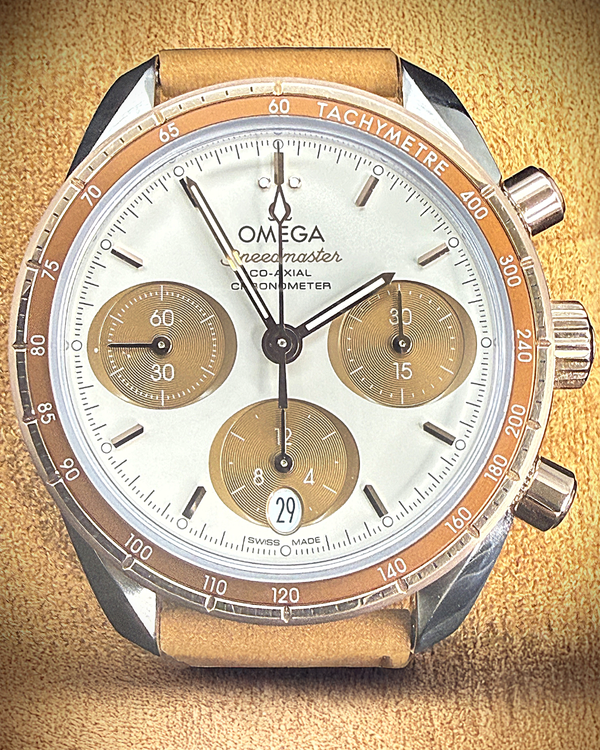 2022 Omega Speedmaster 38MM Brown Dial Leather Strap (324.23.38.50.02.002)