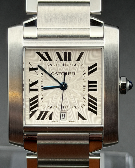 Cartier Tank Française 28MM Silver Dial Steel Bracelet (W51002Q3)