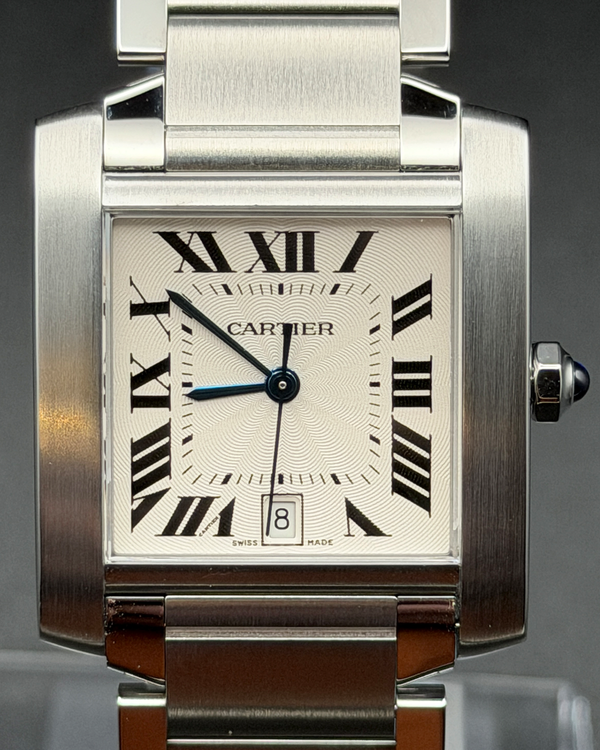 Cartier Tank Française 28MM Silver Dial Steel Bracelet (W51002Q3)