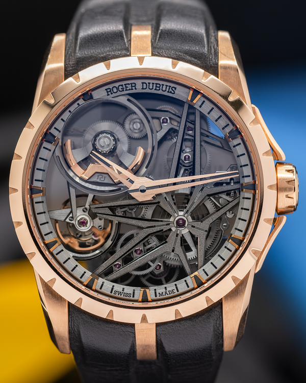 2025 Roger Dubuis Excalibur Monobalancier 42MM Skeleton Dial Leather Strap (DBEX0954)