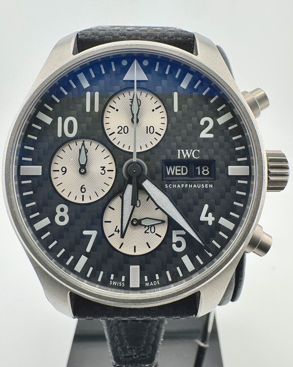 No Reserve - 2023 IWC Schaffhausen Pilot "AMG Edition" 43MM Carbon Fiber Dial Leather Strap (IW377903)