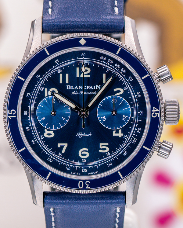 2021 Blancpain Air Command 42.5MM Blue Dial Leather Strap (AC02-12B40-63A)