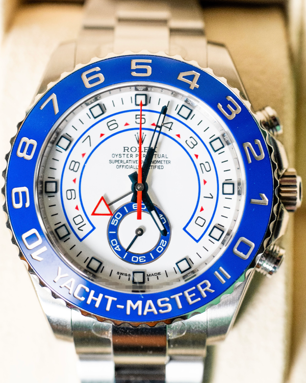 2023 Rolex Yacht-Master II 44MM White Dial Oyster Bracelet (116680)