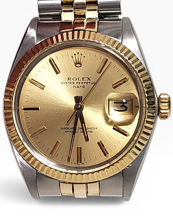 Rolex Oyster Perpetual 34MM Champagne Dial Two-Tone Jubilee Bracelet (1500)