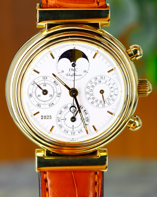 IWC Schaffhausen Da Vinci Perpetual Calendar 39MM White Dial Leather Strap (IW375003)