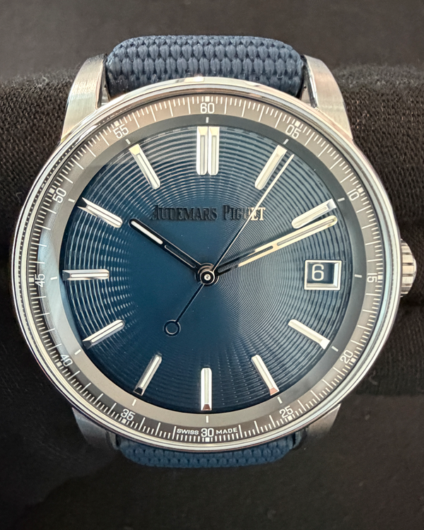 2025 Audemars Piguet Code 11.59 41MM Blue Dial Textile Strap (15210ST.OO.A348KB.01)