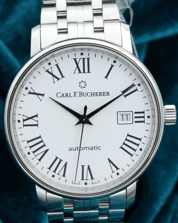 No Reserve - Carl F. Bucherer Adamavi 40MM White Dial Steel Bracelet (00.10318.08.21.21)