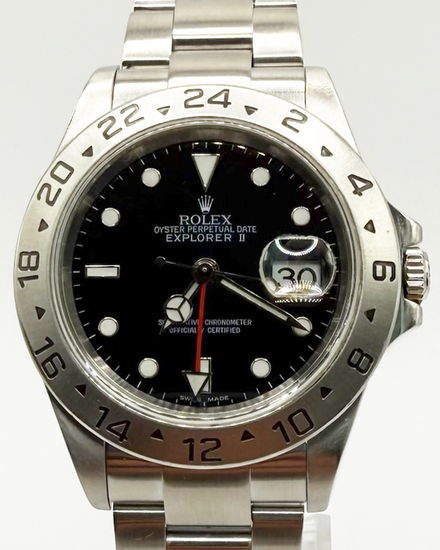 2008 Rolex Explorer II 40MM Black Dial Oyster Bracelet (16570)