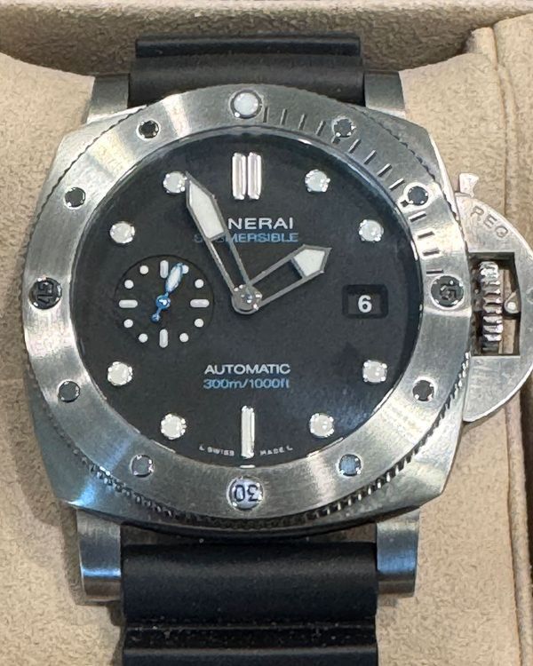 2023 Panerai Submersible 44MM Black Dial Rubber Strap (PAM01229)