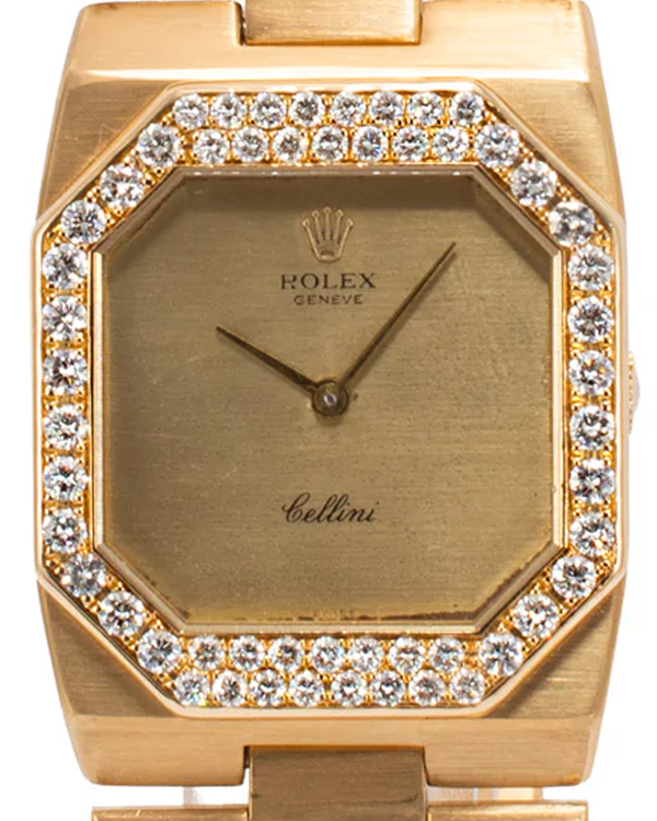 Rolex Cellini 27MM Champagne Dial Yellow Gold Bracelet (4651)