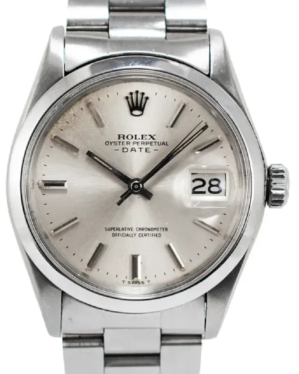 1972 Rolex Oyster Perpetual 34MM Silver Dial Oyster Bracelet (1500)