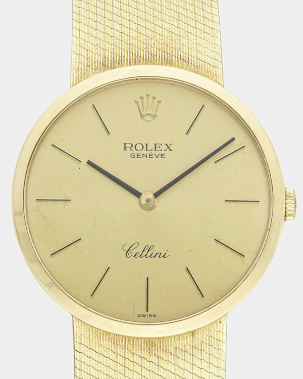 1976 Rolex Cellini 32MM Champagne Dial Yellow Gold Bracelet (4309)