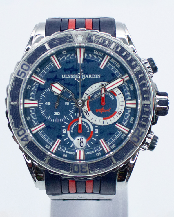 Ulysse Nardin Diver "Hammerhead Shark" L. E. 44MM Blue Dial Rubber Strap (1503-151LE-3/93-HAMMER)