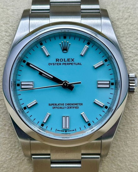 2026 Rolex Oyster Perpetual 36MM Turquoise Dial Oyster Bracelet (126000)