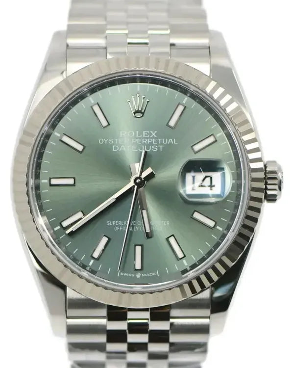 2025 Rolex Datejust 36MM Mint Green Dial Jubilee Bracelet (126234)