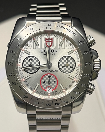 No Reserve - Tudor Sport Chronograph 41MM Silver Dial Steel Bracelet (20300)