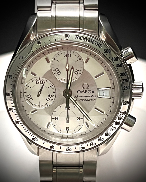 No Reserve - Omega Speedmaster Date 39MM Silver Dial Steel Bracelet (3513.30.00)