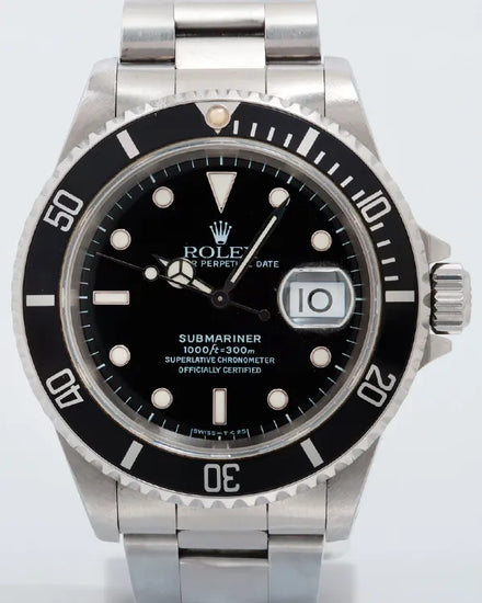 1997 (U Serial) Rolex Submariner Date 40MM Black Dial Oyster Bracelet (16610)