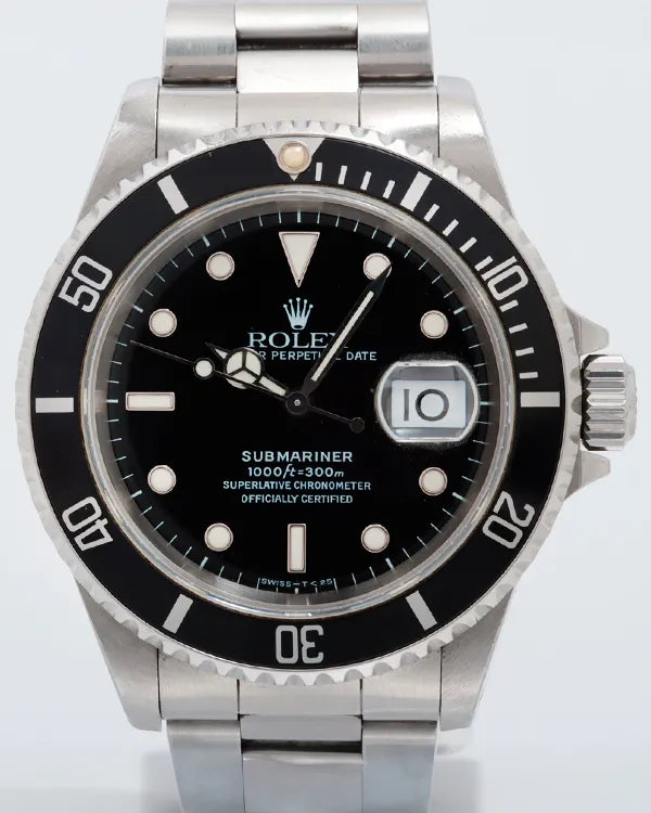 1997 (U Serial) Rolex Submariner Date 40MM Black Dial Oyster Bracelet (16610)