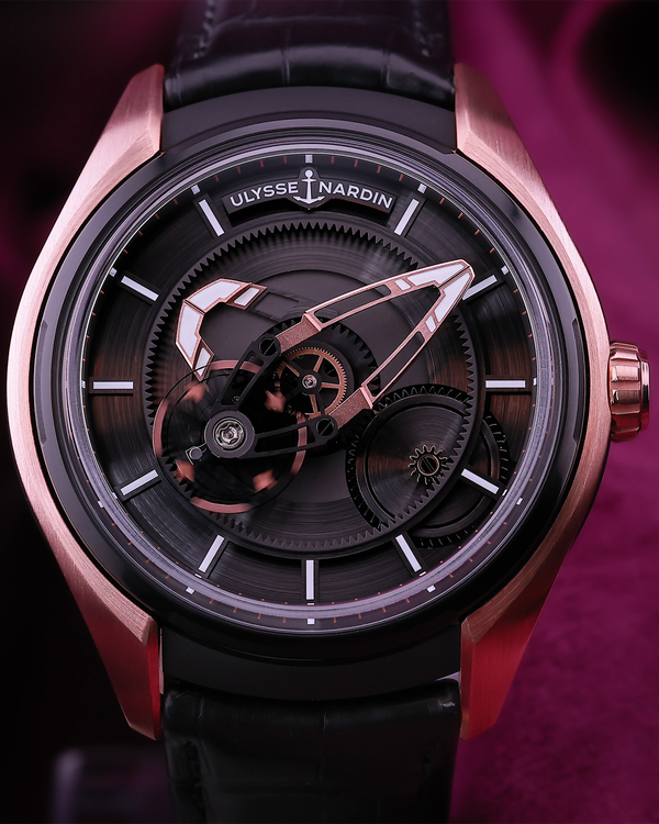 2025 Ulysse Nardin Freak X Rose Gold 43MM Skeleton Dial Leather Strap (2305-270/02)