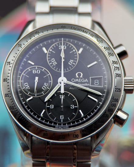 2006 Omega Speedmaster Date 39MM Black Dial Steel Bracelet (3513.50.00)