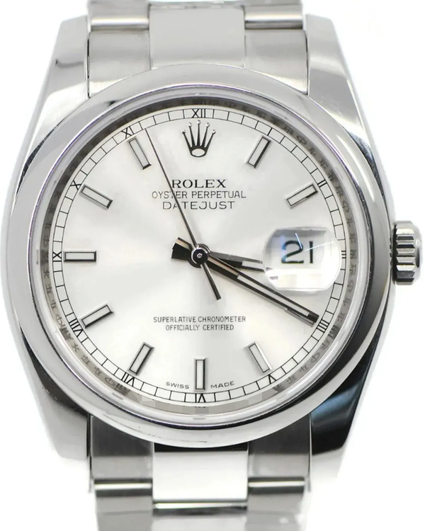 Rolex Datejust 36MM Silver Dial Oyster Bracelet (116200)