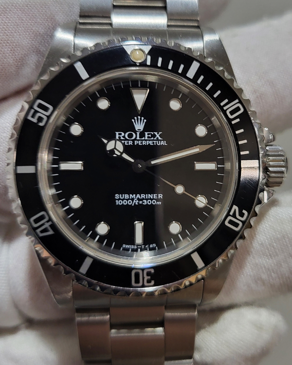 No Reserve - Rolex Submariner No Date 40MM Black Dial Oyster Bracelet (14060)