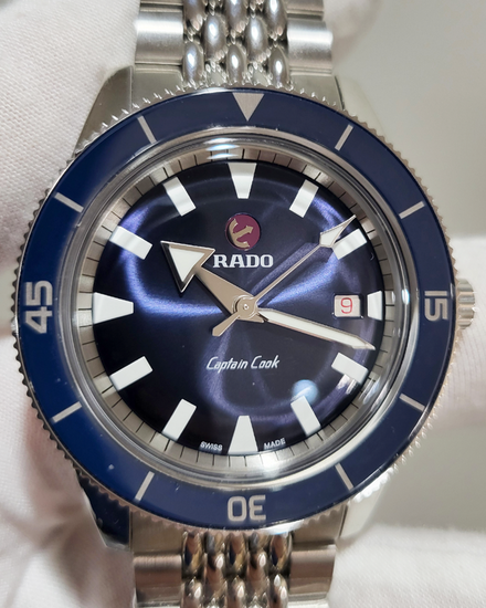 No Reserve - 2024 Rado Captain Cook 42MM Blue Dial Steel Bracelet (R32505203)